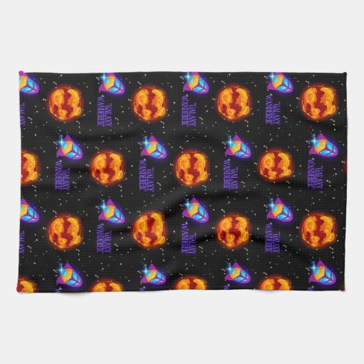 Galaxy Wanderer geïsoleerde tuimelaar Theedoek (Horizontaal)