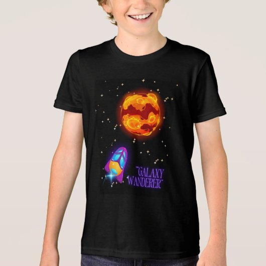 Galaxy Wanderer geïsoleerde tuimelaar Tri-Blend Shirt (Voorkant)