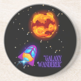 Galaxy Wanderer Geïsoleerde Tumbler Zandsteen Onderzetter