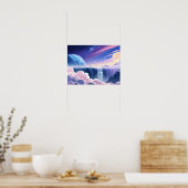 Galaxy Waterfall Poster (Keuken)