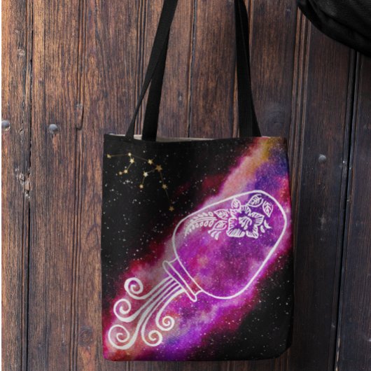Galaxy Waterman Persoonlijk Sterrenbeeld Tote Bag