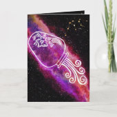Galaxy Waterman Persoonlijke Sterrenbeeld Verjaard Kaart (Voorkant)
