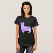 Galaxy Waterverf Corgi T-shirt (Voorkant volledig)