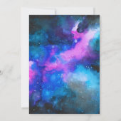 Galaxy-Waterverf | Datum opslaan Save The Date (Achterkant)