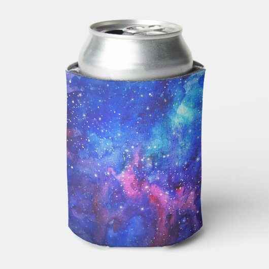 Galaxy Waterverf Night Sky. Blikjeskoeler (Blikje Voorkant)