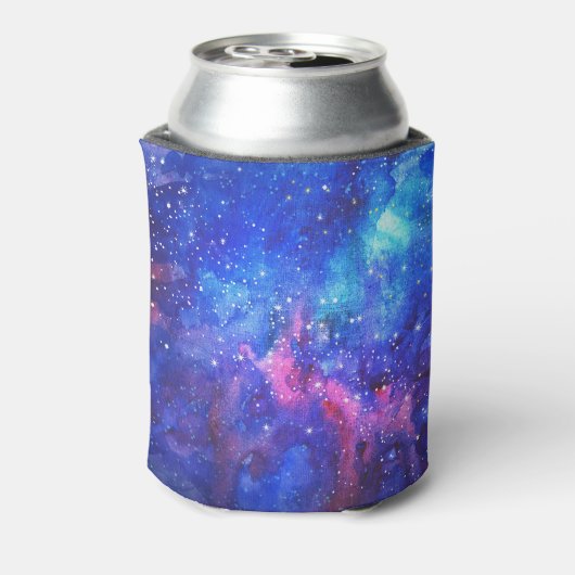 Galaxy Waterverf Night Sky. Blikjeskoeler (Blikje Achterkant)