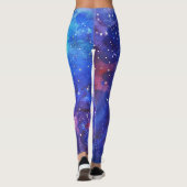Galaxy Waterverf Night Sky. Leggings (Achterkant)