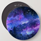 Galaxy waterverf Paarse Universum Ruimte Ronde Button 6,0 Cm (Voorkant /achterkant)