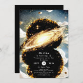 Galaxy Waterverf Space Birthday Kaart (Voorkant / Achterkant)