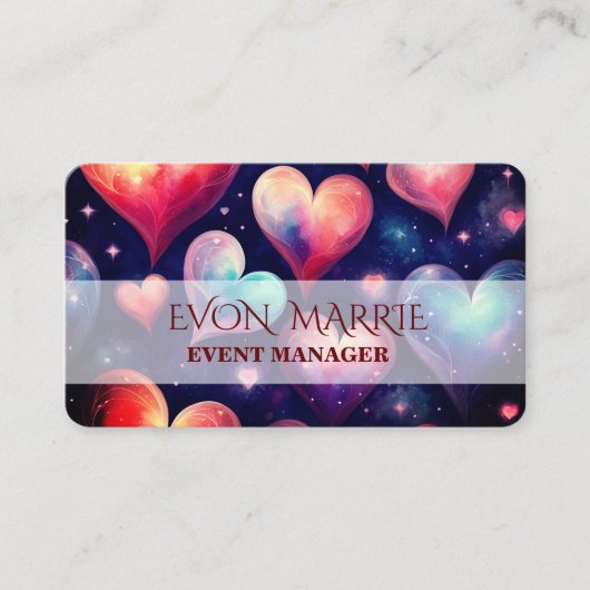 Galaxy Waterverf Valentijn Art Visitekaartje (Voorkant)