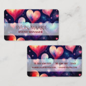 Galaxy Waterverf Valentijn Art Visitekaartje (Voorkant / Achterkant)