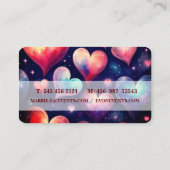 Galaxy Waterverf Valentijn Art Visitekaartje (Achterkant)