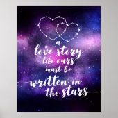 Galaxy Wedding Constellatie in de sterren Poster (Voorkant)