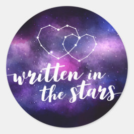 Galaxy Wedding Constellatie in de sterren Ronde Sticker
