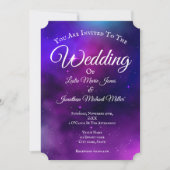 Galaxy Wedding Invitation Kaart (Voorkant)