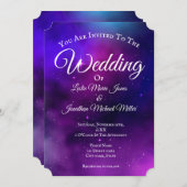 Galaxy Wedding Invitation Kaart (Voorkant / Achterkant)