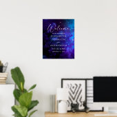 Galaxy Welkom Trouwbord | Space Sterrennacht Poster (Thuiskantoor)