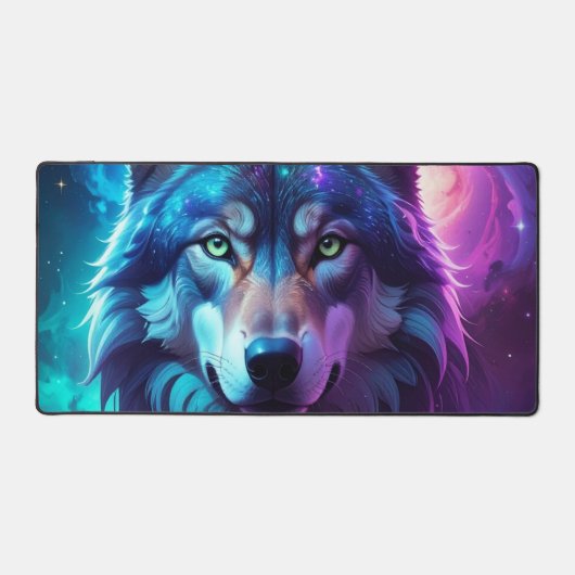 Galaxy Wolf Cosmat voor bureau Bureaumat (Voorkant)
