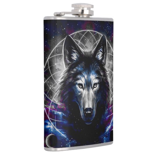 Galaxy Wolf Heupfles (Rechts)