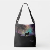 Galaxy Wolf met Monogram Crossbody Tas (Voorkant)