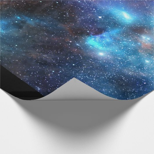 Galaxy Wrapping Paper 2- met zwarte rand Cadeaupapier (Hoek)