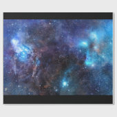 Galaxy Wrapping Paper 2- met zwarte rand Cadeaupapier (Vlak)