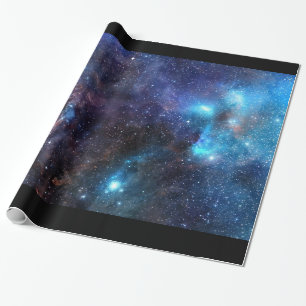 Galaxy Wrapping Paper 2- met zwarte rand Cadeaupapier