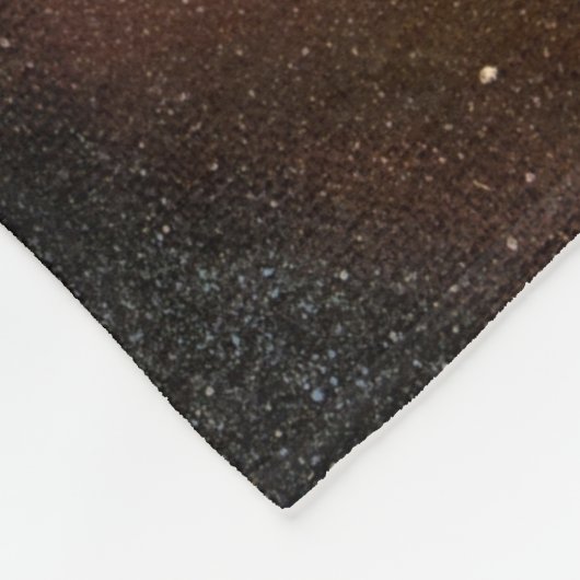 Galaxy, zwarte hol fleece deken (Hoek)