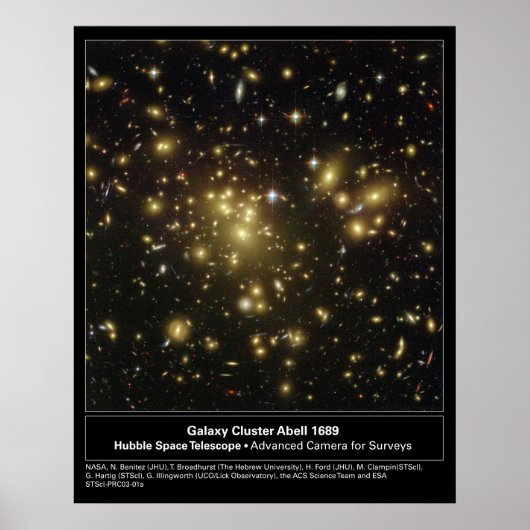 GalaxyClusterAbell1689-2003-01a Poster (Voorkant)
