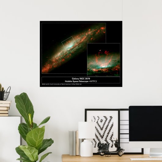 GalaxyNGC3079-2001-28a Poster (Thuiskantoor)