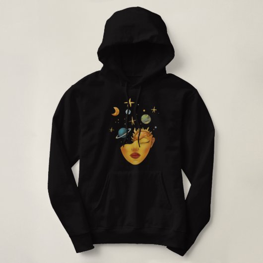 Galaxy's rand in het universum l Zwart Hoodie (Design voorkant)