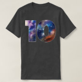 Galay 10 jaar oude 10e verjaardag Ruimte met Astro T-shirt (Design voorkant)