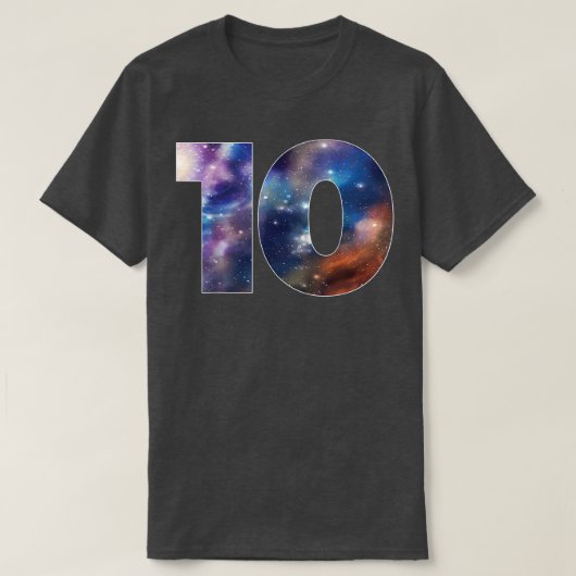 Galay 10 jaar oude 10e verjaardag Ruimte met Astro T-shirt (Design voorkant)