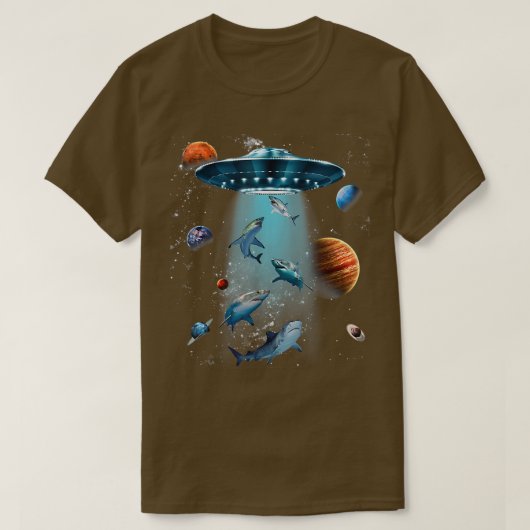Galay Fish shark Space UFO Alien Stars Zee Ocean S T-shirt (Design voorkant)