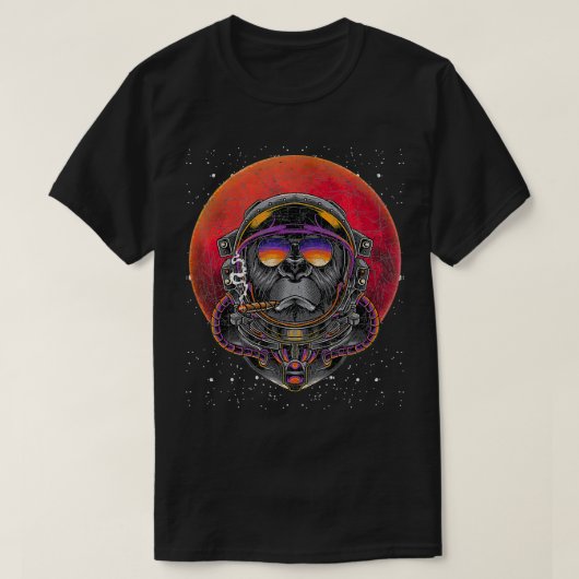 Galay Planet Astronomy Space Cool Animal Monkey T-shirt (Design voorkant)