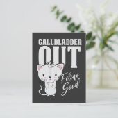 Galblaas Feline Good Surgery Cat Lover Briefkaart (Staand voorkant)