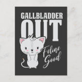 Galblaas Feline Good Surgery Cat Lover Briefkaart (Voorkant)