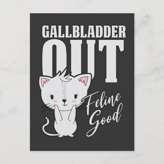 Galblaas Feline Good Surgery Cat Lover Briefkaart (Voorkant)