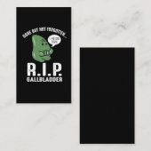 Galblaas, maar niet vergeten visitekaartje (Voorkant / Achterkant)