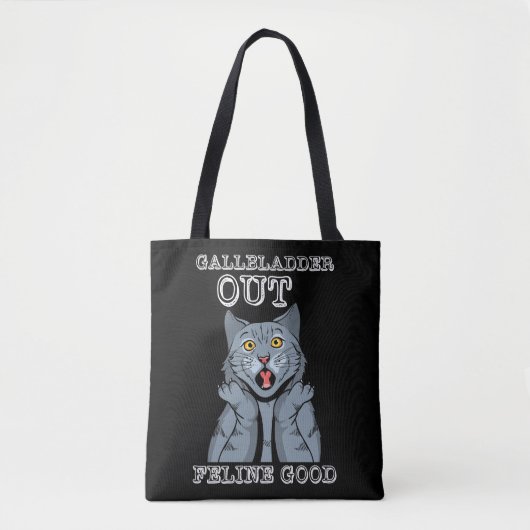 Galblaaschirurgische ingreep Herstellen Kat Feline Tote Bag (Voorkant)