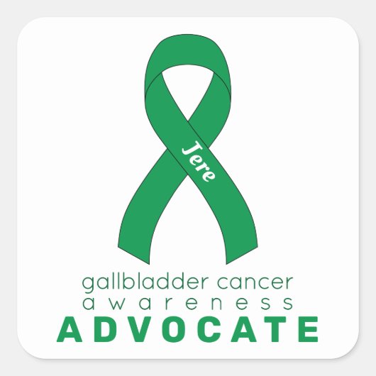 Galblaaskanker Advocate White Square Sticker (Voorkant)
