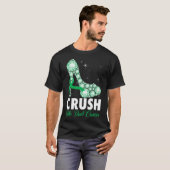 Galblaaskanker Bewustzijn Hoge Hak Krijger Overlev T-shirt (Voorkant volledig)