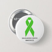 Galblaaskankerwaarschuwing Groen lint Ronde Button 5,7 Cm (Voorkant /achterkant)