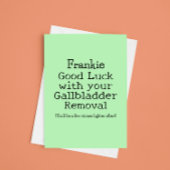 Galblaasverwijdering Succes Grappig Kaart