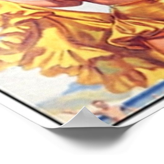 Galbonen - Vrouw in badpak Poster (Hoek)