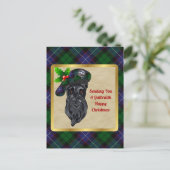 Galbraith Clan Badge & Tartan Kerstmis Briefkaart (Staand voorkant)