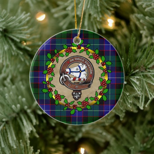 Galbraith Clan Badge & Tartan Persoonlijke mas Keramisch Ornament (Boom)