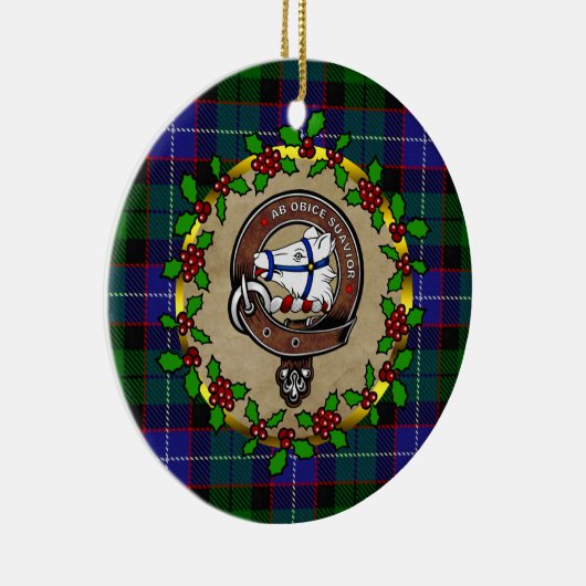 Galbraith Clan Badge & Tartan Persoonlijke mas Keramisch Ornament (Rechts)