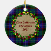 Galbraith Clan Badge & Tartan Persoonlijke mas Keramisch Ornament (Achterkant)