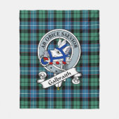 Galbraith Clan Badge Tartan Pset Fleece Deken (Voorkant)